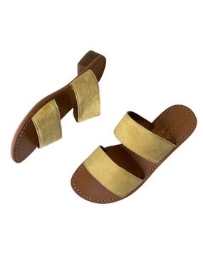 Coconuts by Matisse Limelight Yellow Slide Sandals Size 6